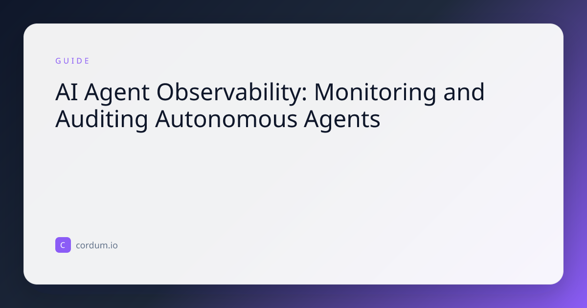 AI Agent Observability: Monitoring, Debugging, and Auditing Autonomous ...